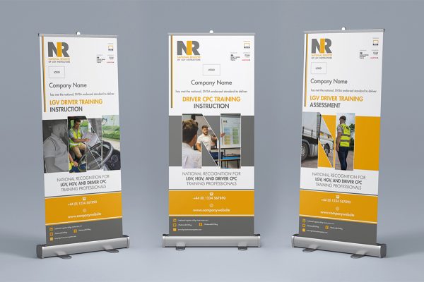 NRI Branded Pop-Up Banners with 3 variations